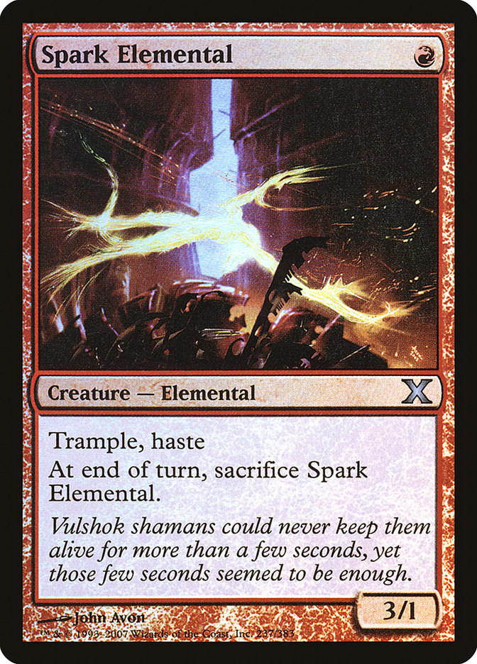 Spark Elemental (Premium Foil) [Tenth Edition] | I Want That Stuff Brandon