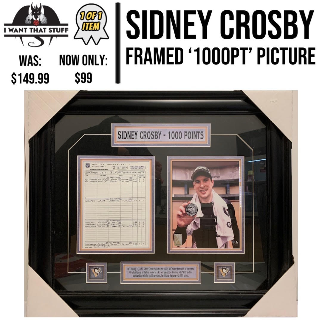 Sidney Crosby framed 1000pt picture IWTS 1 of 1 Sale | I Want That Stuff Brandon