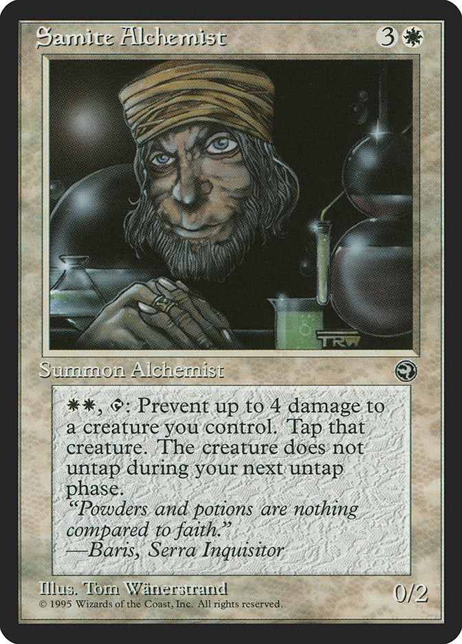 Samite Alchemist (Baris Flavor Text) [Homelands] | I Want That Stuff Brandon