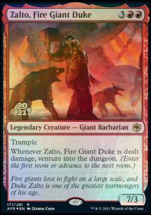 Zalto, Fire Giant Duke [Dungeons & Dragons: Adventures in the Forgotten Realms Prerelease Promos] | I Want That Stuff Brandon