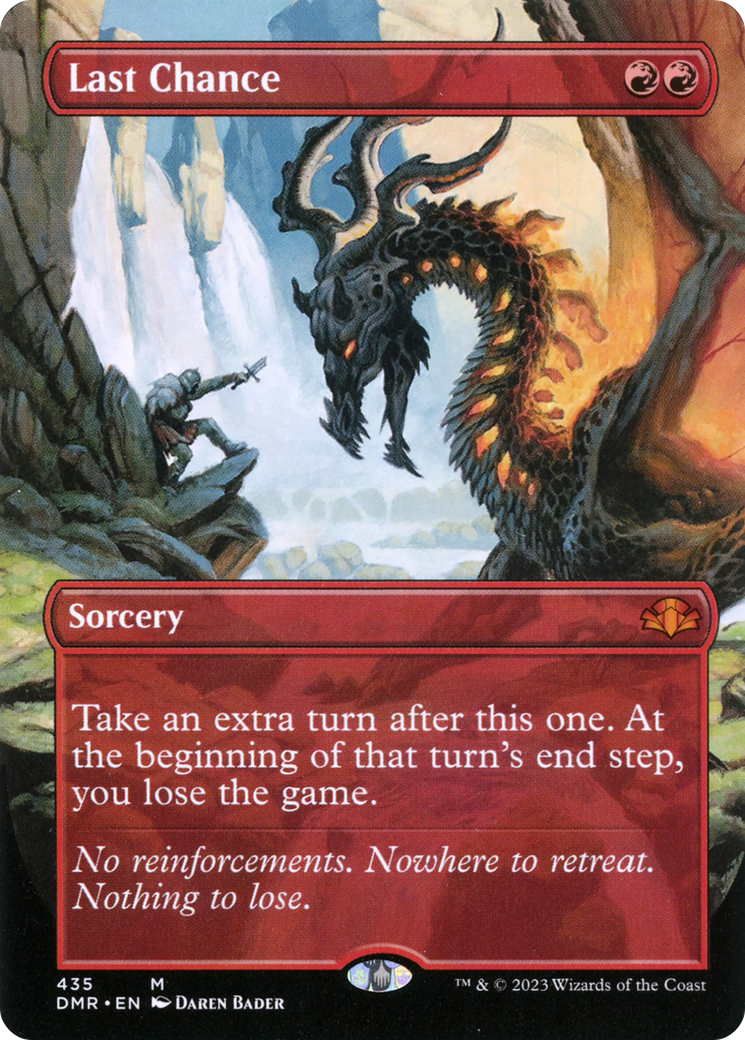 Last Chance (Borderless Alternate Art) [Dominaria Remastered] | I Want That Stuff Brandon