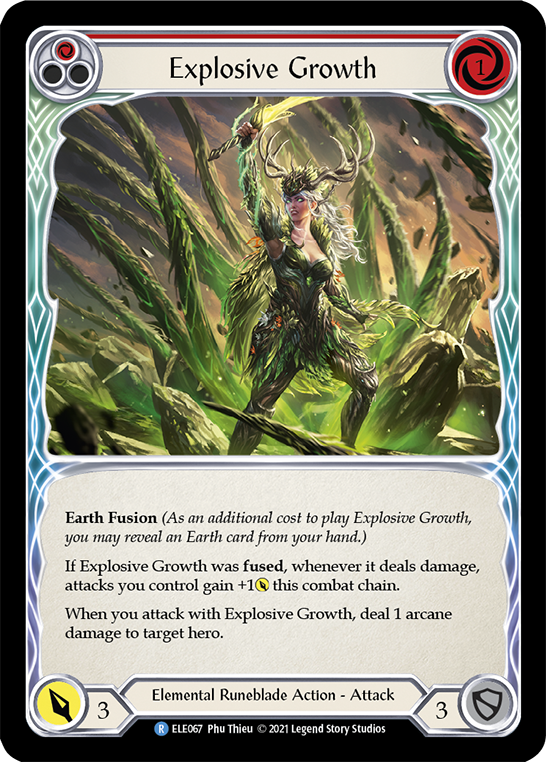 Explosive Growth (Red) [ELE067] (Tales of Aria)  1st Edition Rainbow Foil | I Want That Stuff Brandon