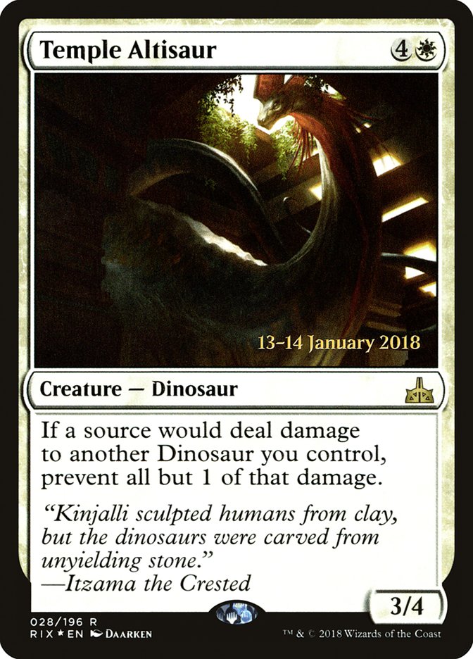 Temple Altisaur [Rivals of Ixalan Prerelease Promos] | I Want That Stuff Brandon