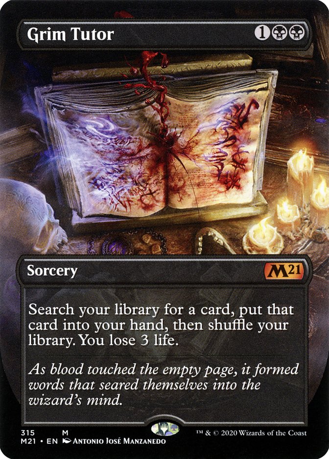 Grim Tutor (Borderless Alternate Art) [Core Set 2021] | I Want That Stuff Brandon