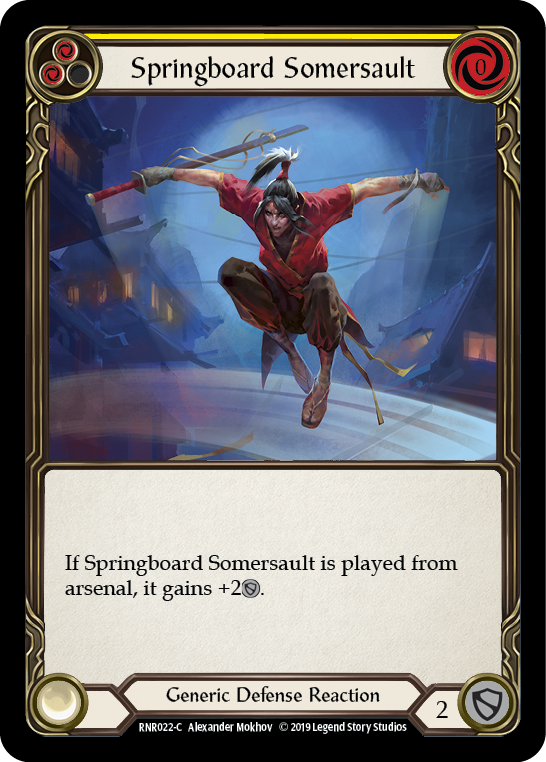 Springboard Somersault [RNR022-C] (Rhinar Hero Deck)  1st Edition Normal | I Want That Stuff Brandon