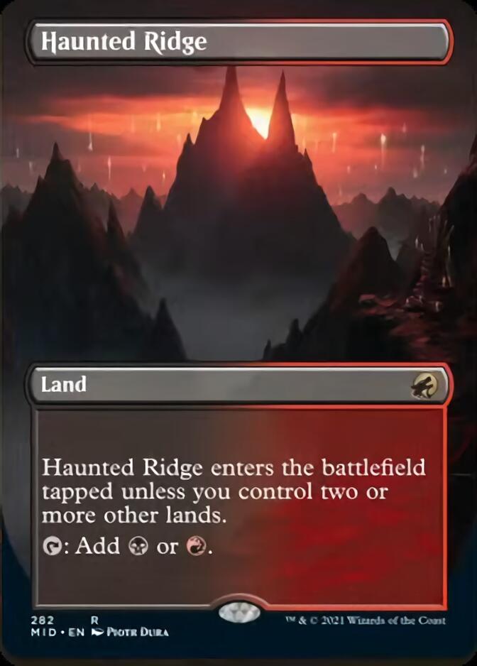 Haunted Ridge (Borderless Alternate Art) [Innistrad: Midnight Hunt] | I Want That Stuff Brandon
