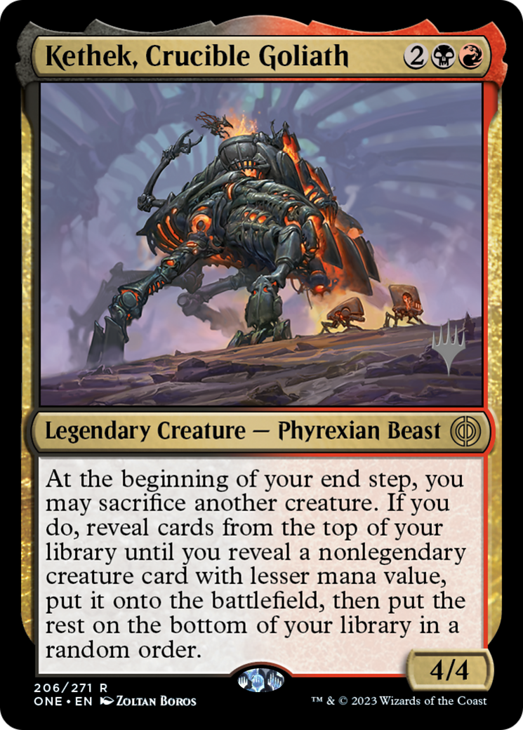 Kethek, Crucible Goliath (Promo Pack) [Phyrexia: All Will Be One Promos] | I Want That Stuff Brandon