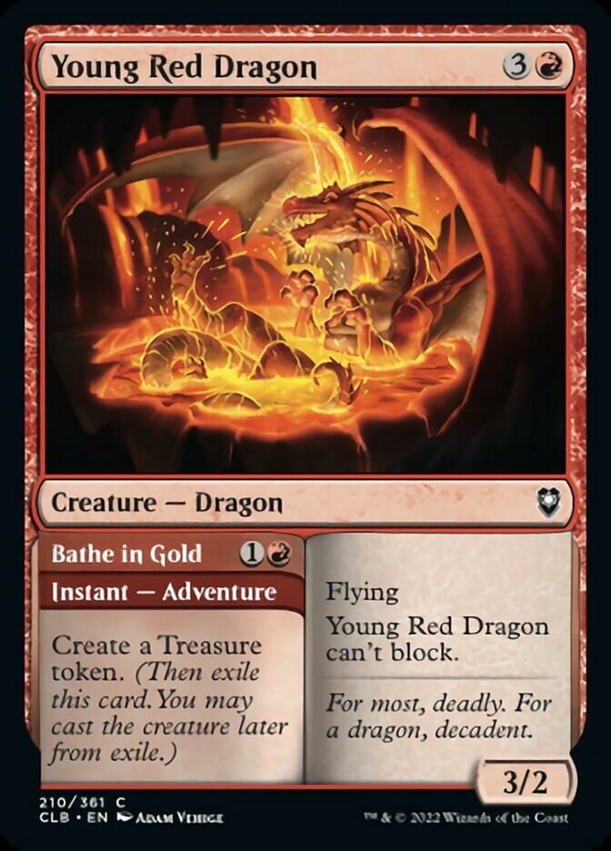 Young Red Dragon // Bathe in Gold [Commander Legends: Battle for Baldur's Gate] | I Want That Stuff Brandon
