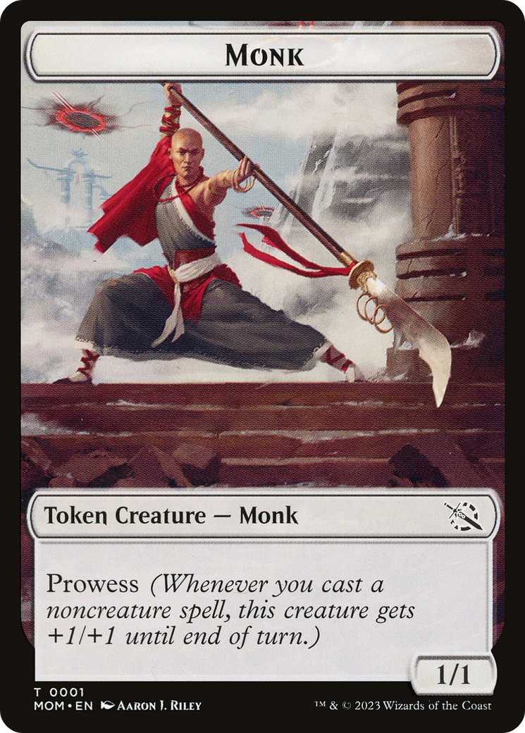 Monk // Spirit (13) Double-Sided Token [March of the Machine Tokens] | I Want That Stuff Brandon