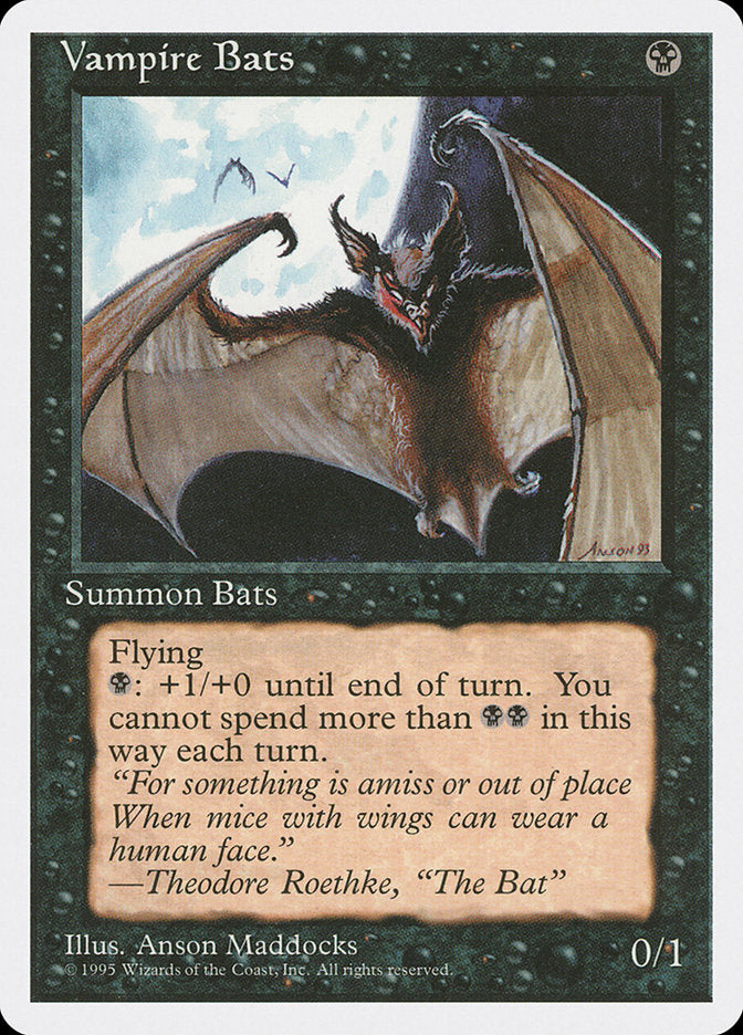 Vampire Bats [Fourth Edition] | I Want That Stuff Brandon