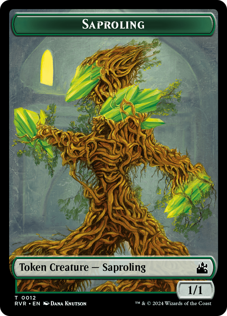 Saproling // Sphinx Double-Sided Token [Ravnica Remastered Tokens] | I Want That Stuff Brandon