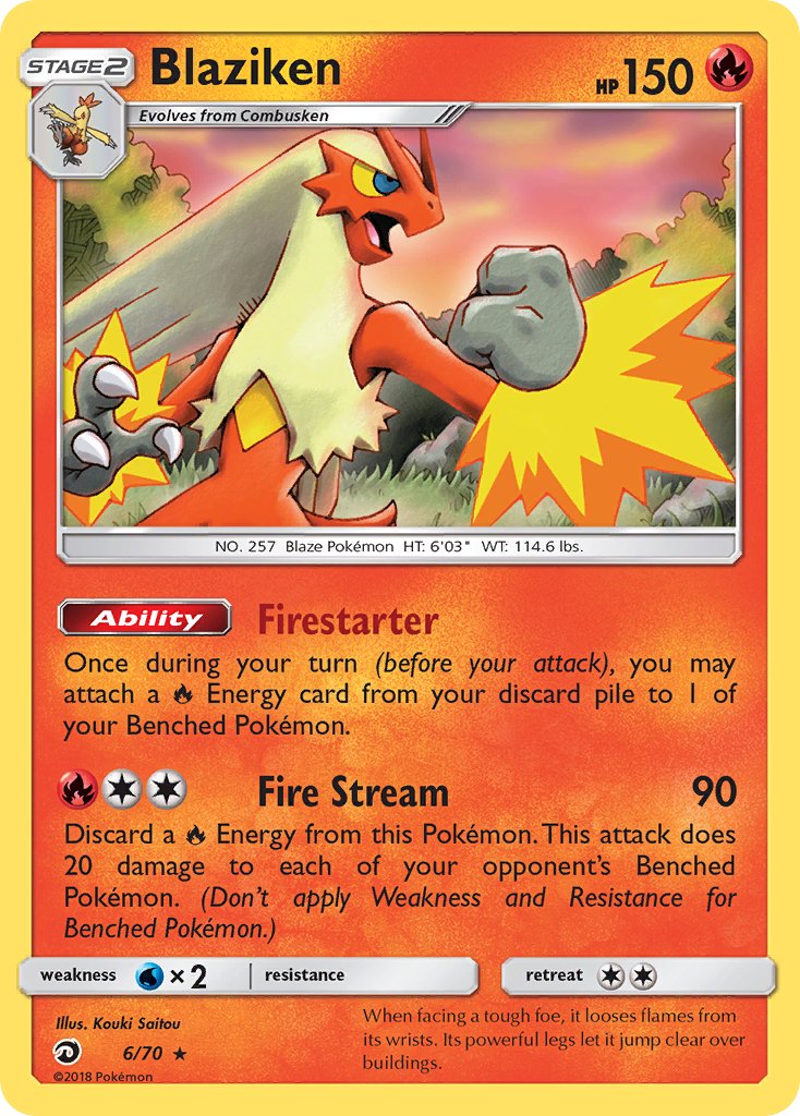 Blaziken (6/70) (Theme Deck Exclusive) [Sun & Moon: Dragon Majesty] | I Want That Stuff Brandon