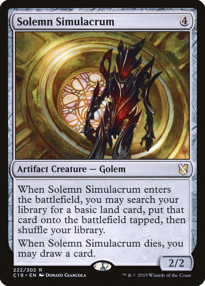 Solemn Simulacrum [Commander 2019] | I Want That Stuff Brandon