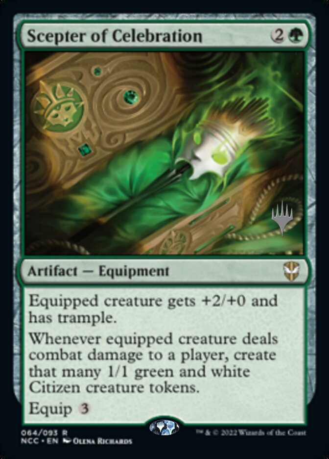 Scepter of Celebration (Promo Pack) [Streets of New Capenna Commander Promos] | I Want That Stuff Brandon