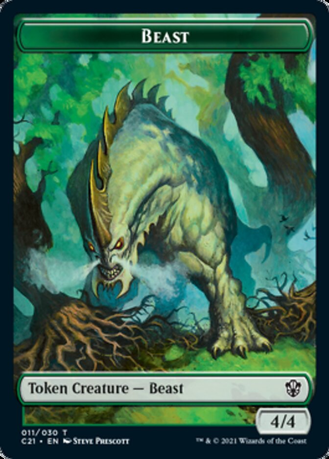 Beast (011) // Insect Double-Sided Token [Commander 2021 Tokens] | I Want That Stuff Brandon