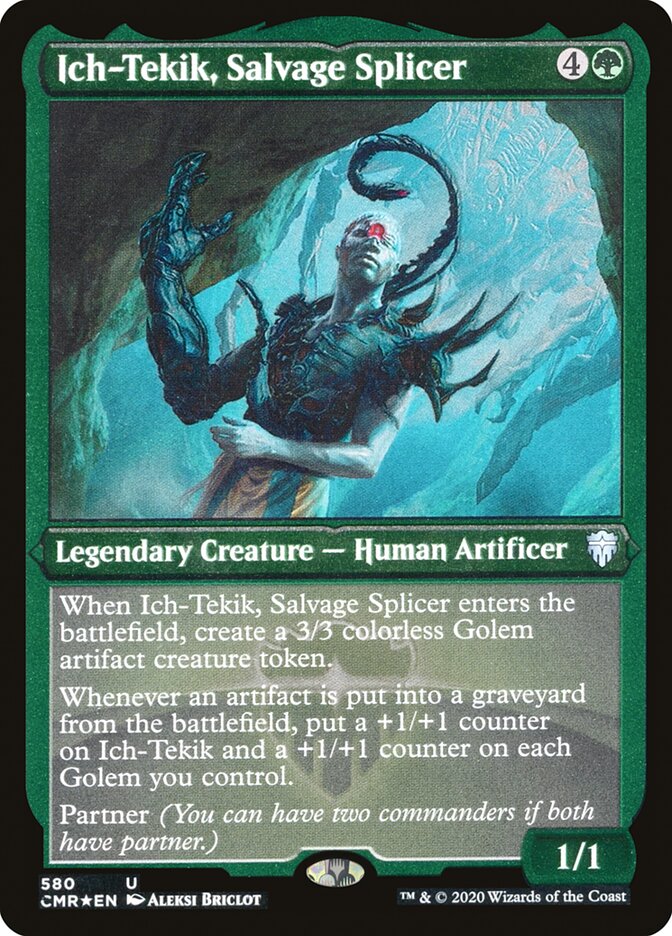 Ich-Tekik, Salvage Splicer (Etched) [Commander Legends] | I Want That Stuff Brandon