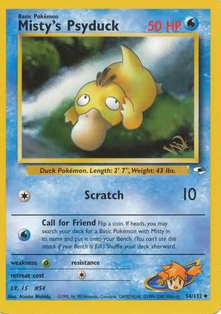 Misty's Psyduck (54/132) (W Stamped Promo) [Gym Heroes Unlimited] | I Want That Stuff Brandon