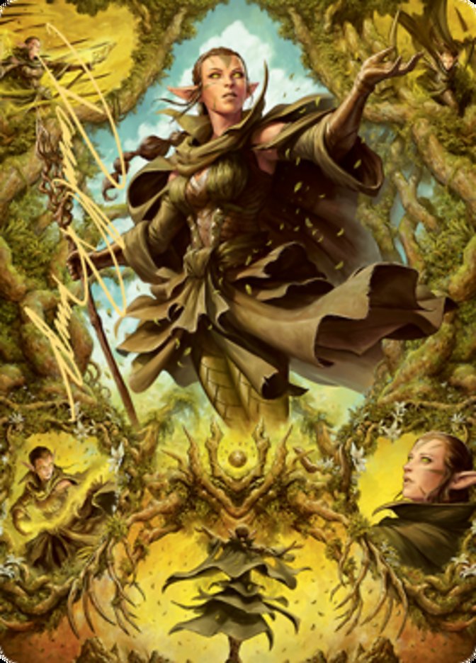 Nissa of Shadowed Boughs 2 Art Card (Gold-Stamped Signature) [Zendikar Rising Art Series] | I Want That Stuff Brandon