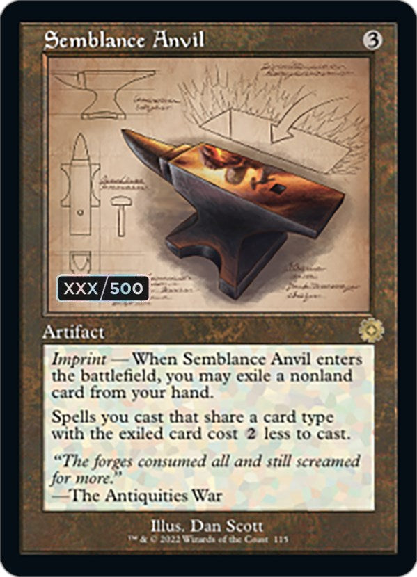 Semblance Anvil (Retro Schematic) (Serialized) [The Brothers' War Retro Artifacts] | I Want That Stuff Brandon
