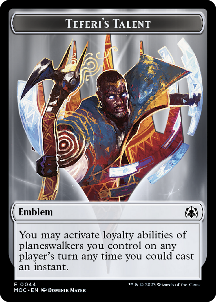 Teferi's Talent Emblem [March of the Machine Commander Tokens] | I Want That Stuff Brandon