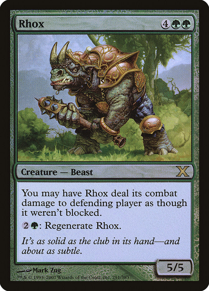 Rhox (Premium Foil) [Tenth Edition] | I Want That Stuff Brandon