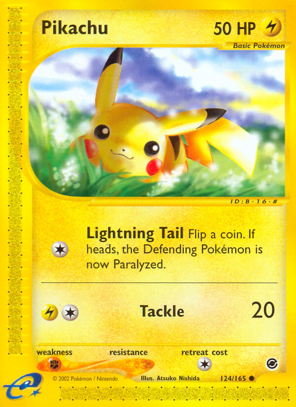 Pikachu (124/165) [Expedition: Base Set] | I Want That Stuff Brandon