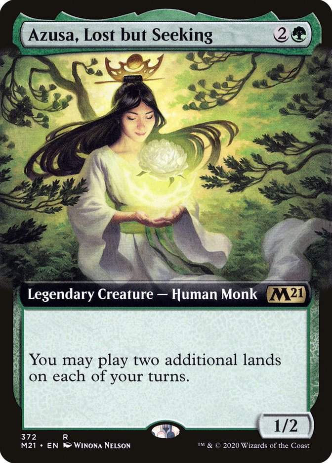 Azusa, Lost but Seeking (Extended Art) [Core Set 2021] | I Want That Stuff Brandon