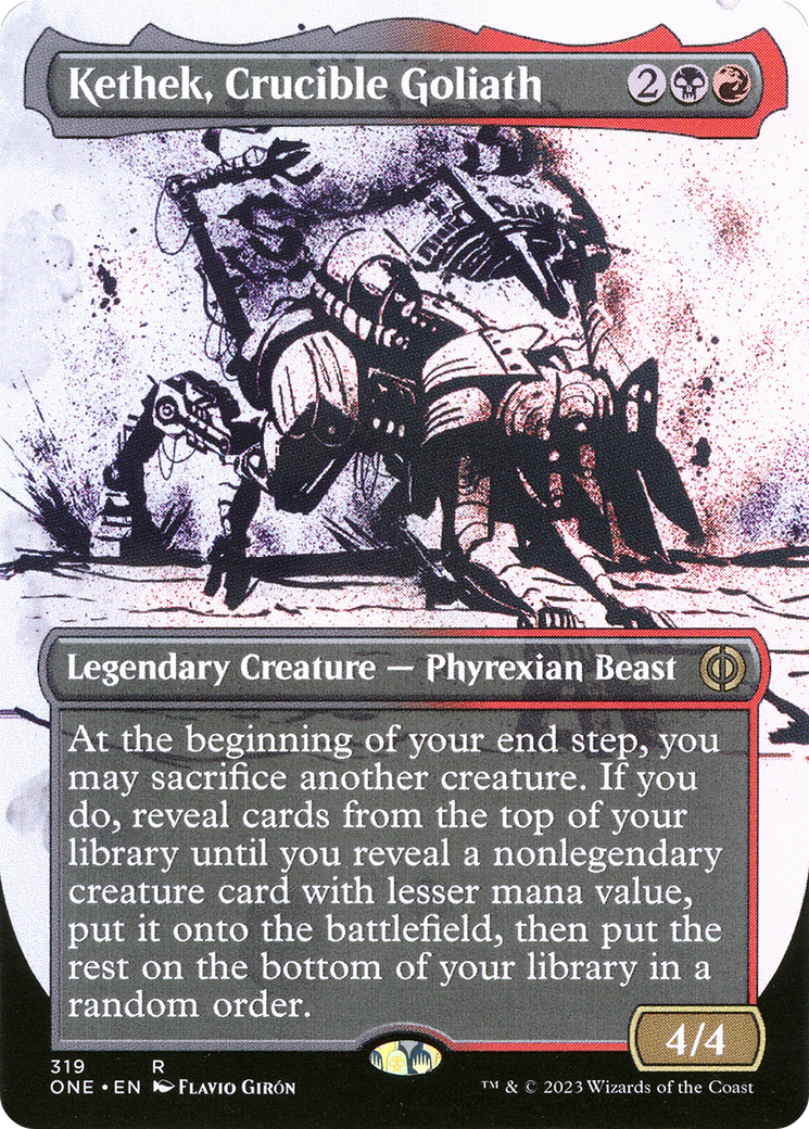 Kethek, Crucible Goliath (Borderless Ichor) [Phyrexia: All Will Be One] | I Want That Stuff Brandon