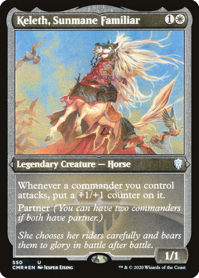 Keleth, Sunmane Familiar (Etched) [Commander Legends] | I Want That Stuff Brandon