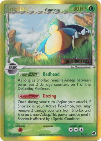 Snorlax (10/101) (Delta Species) (Stamped) [EX: Dragon Frontiers] | I Want That Stuff Brandon