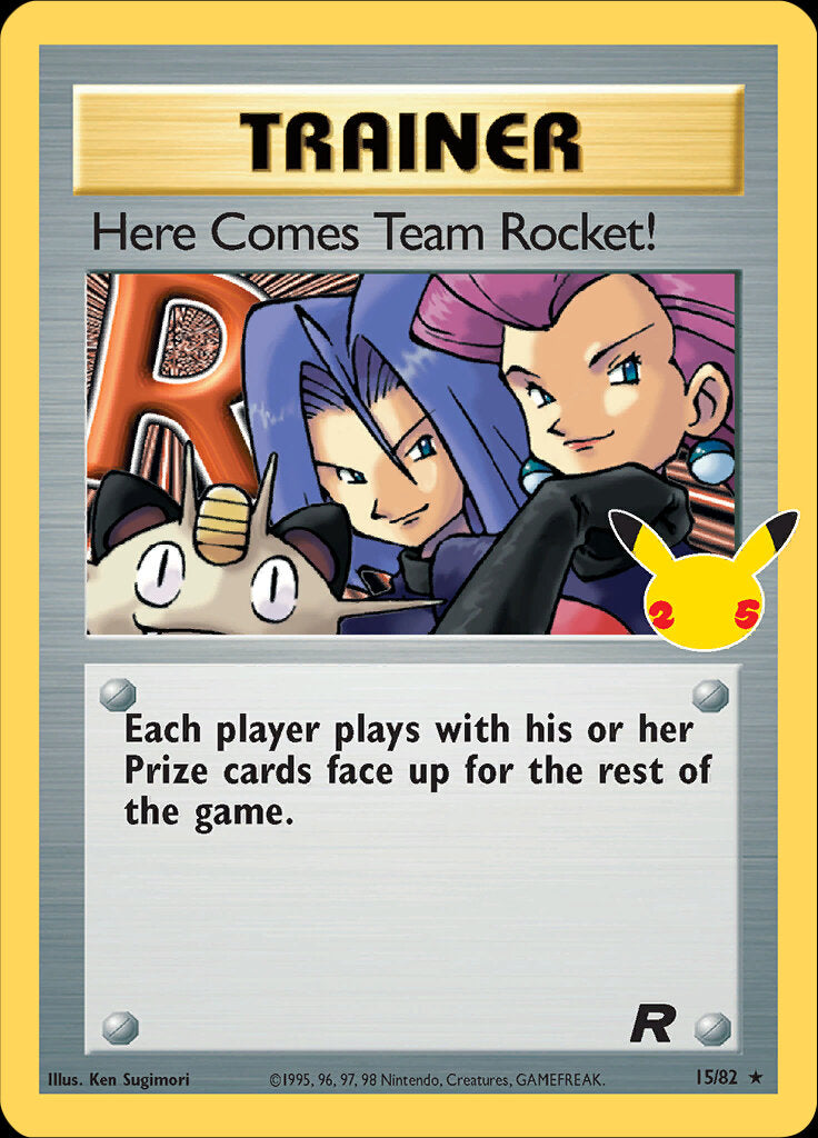Here Comes Team Rocket! (15/82) [Celebrations: 25th Anniversary - Classic Collection] | I Want That Stuff Brandon