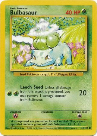 Bulbasaur (44/102) [Base Set Unlimited] | I Want That Stuff Brandon