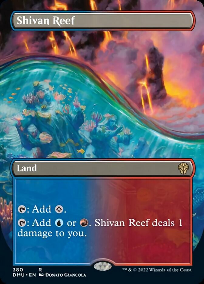 Shivan Reef (Borderless Alternate Art) [Dominaria United] | I Want That Stuff Brandon