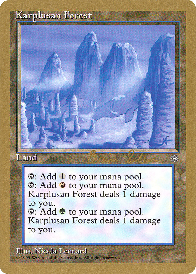 Karplusan Forest (Brian Selden) [World Championship Decks 1998] | I Want That Stuff Brandon