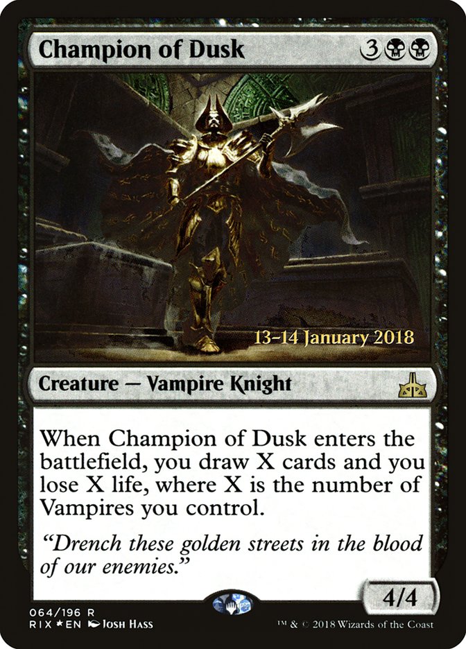 Champion of Dusk [Rivals of Ixalan Prerelease Promos] | I Want That Stuff Brandon