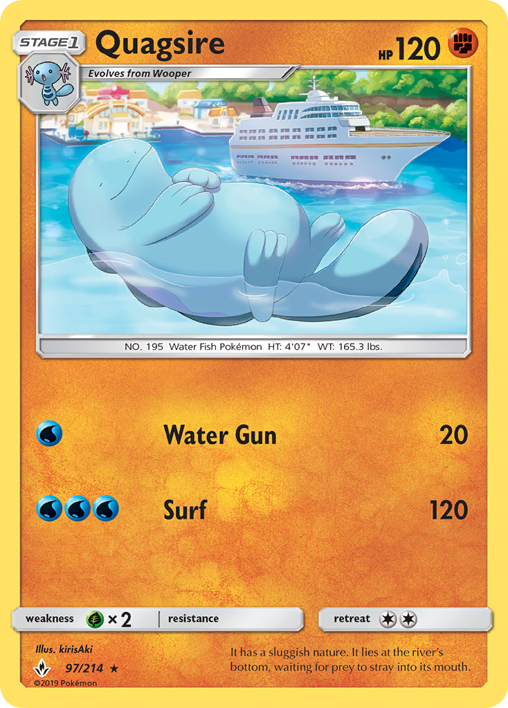 Quagsire (97/214) [Sun & Moon: Unbroken Bonds] | I Want That Stuff Brandon