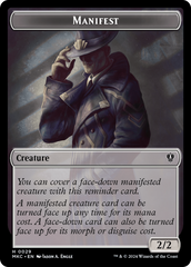 Saproling // Manifest Double-Sided Token [Murders at Karlov Manor Commander Tokens] | I Want That Stuff Brandon