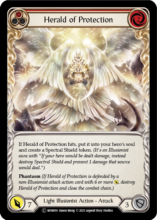 Herald of Protection (Red) [U-MON014] Unlimited Edition Normal | I Want That Stuff Brandon