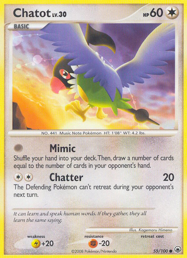 Chatot (55/100) [Diamond & Pearl: Majestic Dawn] | I Want That Stuff Brandon