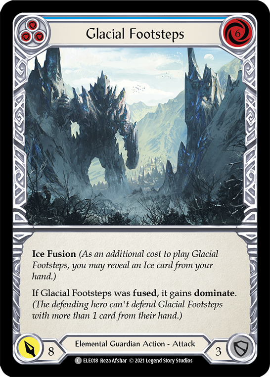 Glacial Footsteps (Blue) [ELE018] (Tales of Aria)  1st Edition Rainbow Foil | I Want That Stuff Brandon