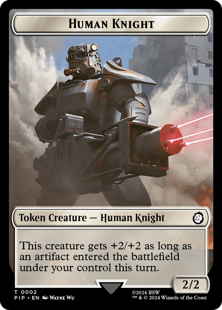 Human Knight // Copy Double-Sided Token [Fallout Tokens] | I Want That Stuff Brandon