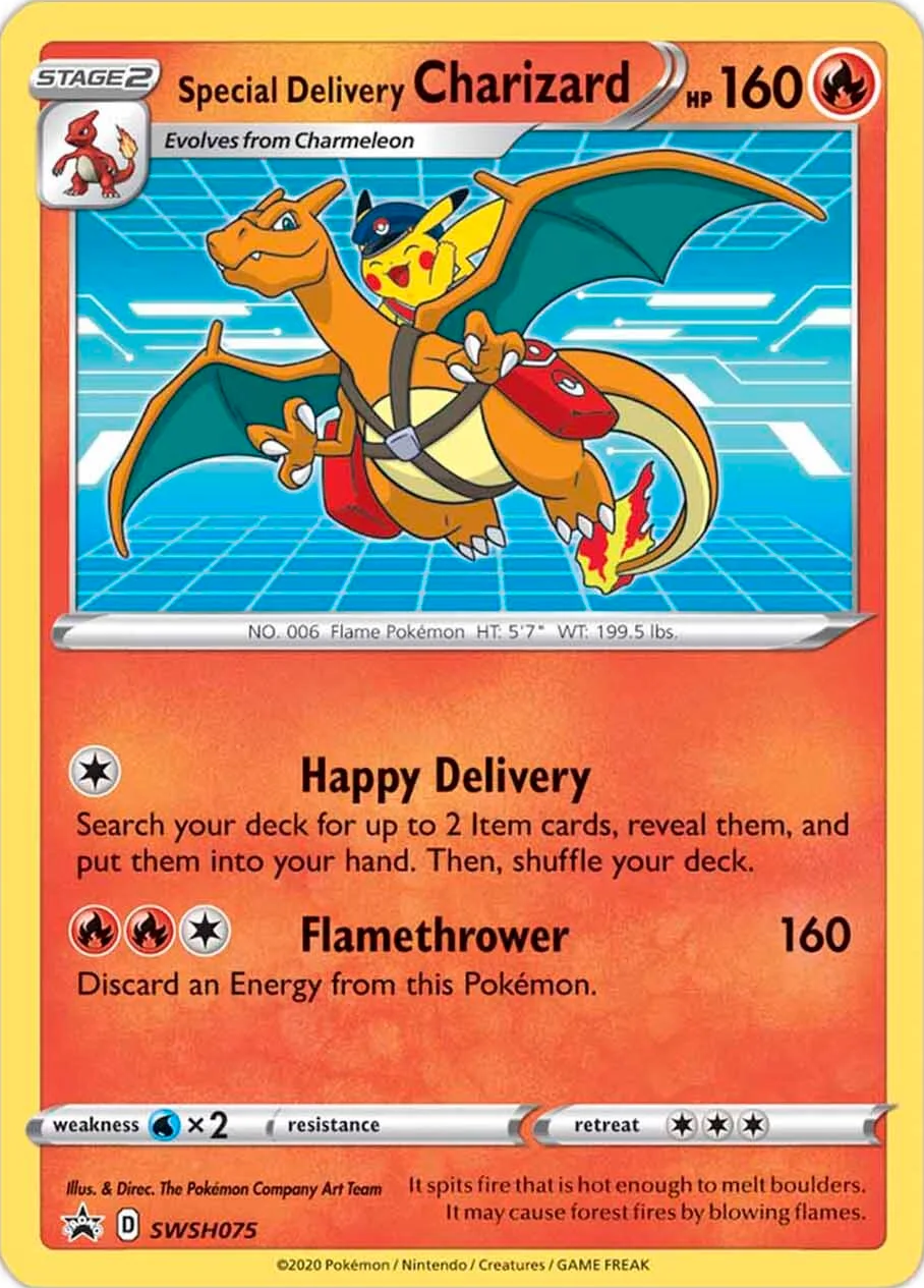 Special Delivery Charizard (SWSH075) [Sword & Shield: Black Star Promos] | I Want That Stuff Brandon