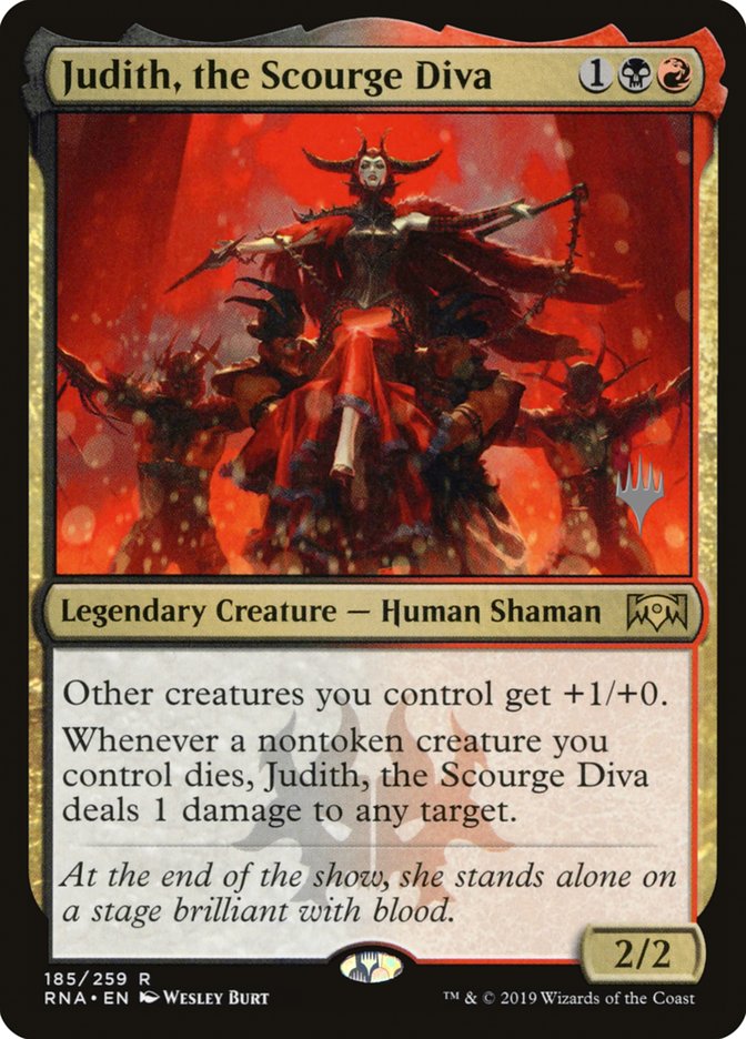 Judith, the Scourge Diva (Promo Pack) [Ravnica Allegiance Promos] | I Want That Stuff Brandon