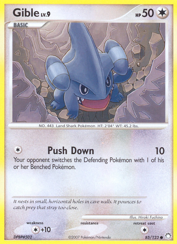 Gible (85/123) [Diamond & Pearl: Mysterious Treasures] | I Want That Stuff Brandon