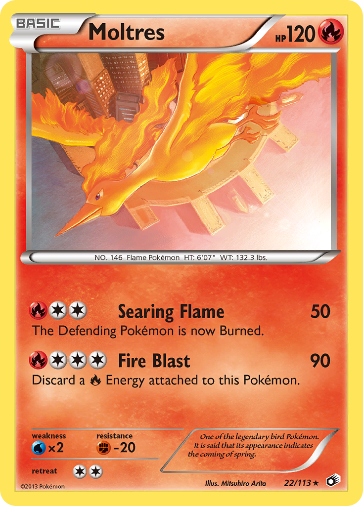 Moltres (22/113) [Black & White: Legendary Treasures] | I Want That Stuff Brandon