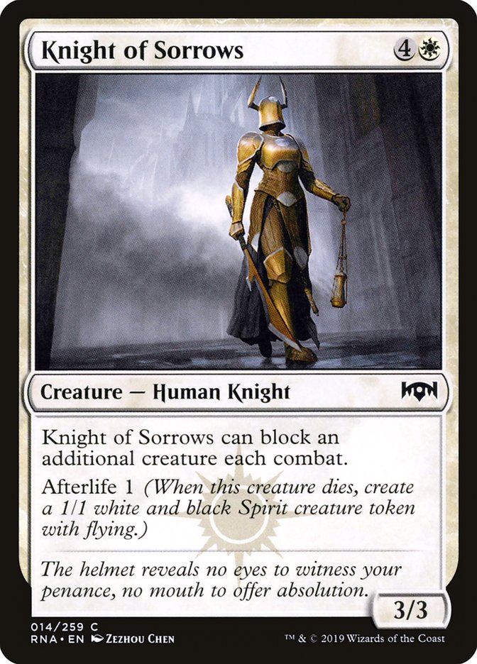 Knight of Sorrows [Ravnica Allegiance] | I Want That Stuff Brandon