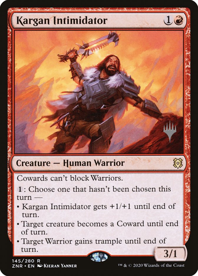 Kargan Intimidator (Promo Pack) [Zendikar Rising Promos] | I Want That Stuff Brandon