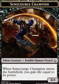 Sunscourge Champion // Zombie Double-Sided Token [Hour of Devastation Tokens] | I Want That Stuff Brandon
