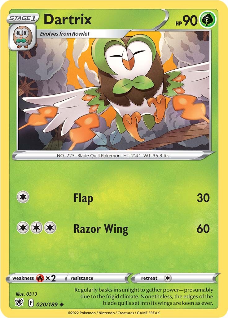 Dartrix (020/189) [Sword & Shield: Astral Radiance] | I Want That Stuff Brandon