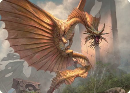 Ancient Gold Dragon Art Card (28) [Commander Legends: Battle for Baldur's Gate Art Series] | I Want That Stuff Brandon